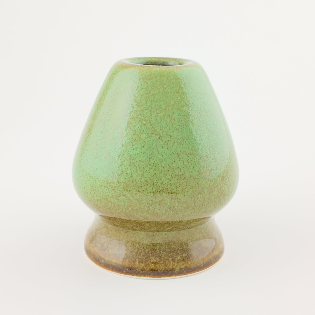GREEN MARBLED WHISK STAND