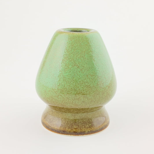 GREEN MARBLED WHISK STAND