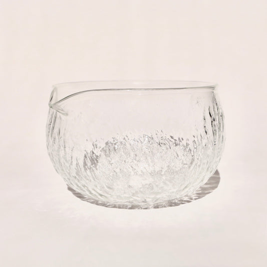 TEXTURED GLASS MATCHA BOWL
