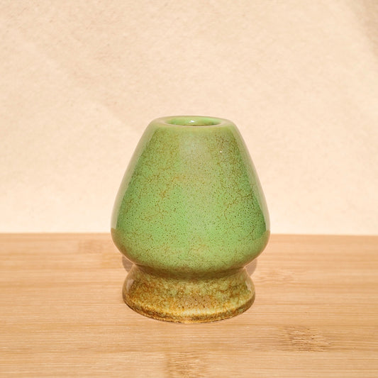 GREEN MARBLED WHISK STAND